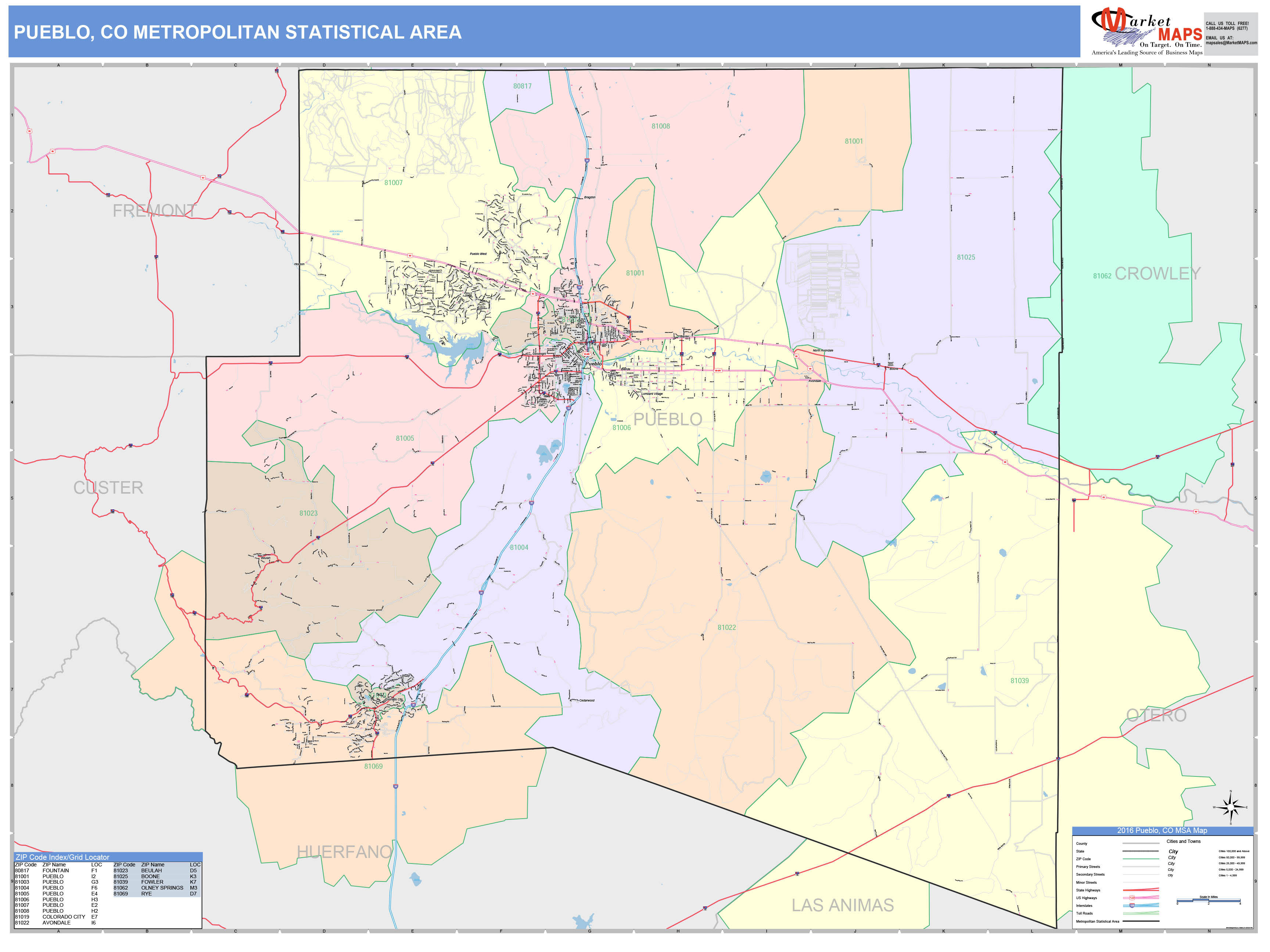 Pueblo Co Zip Code Map