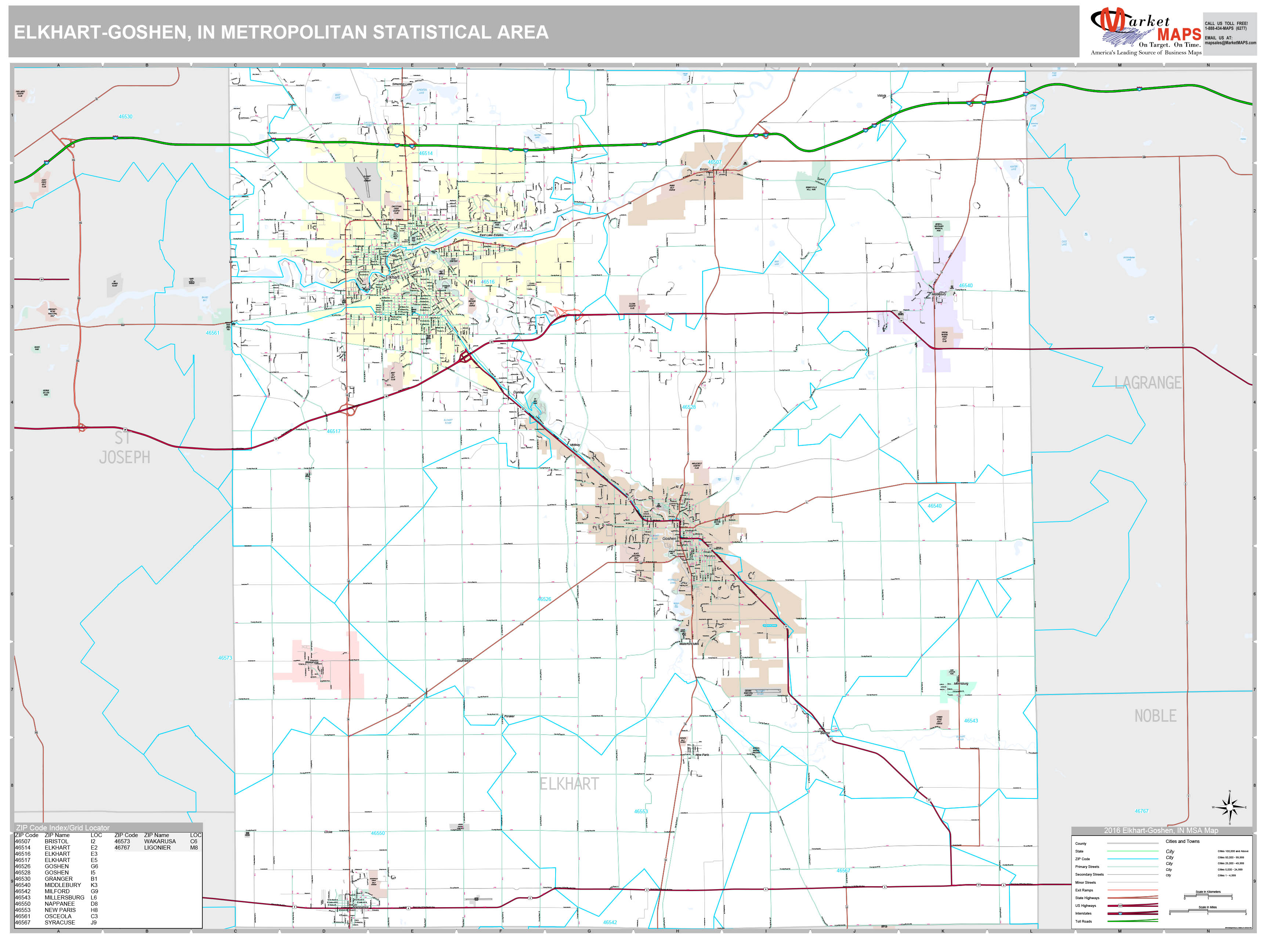 Elkhart Indiana Map