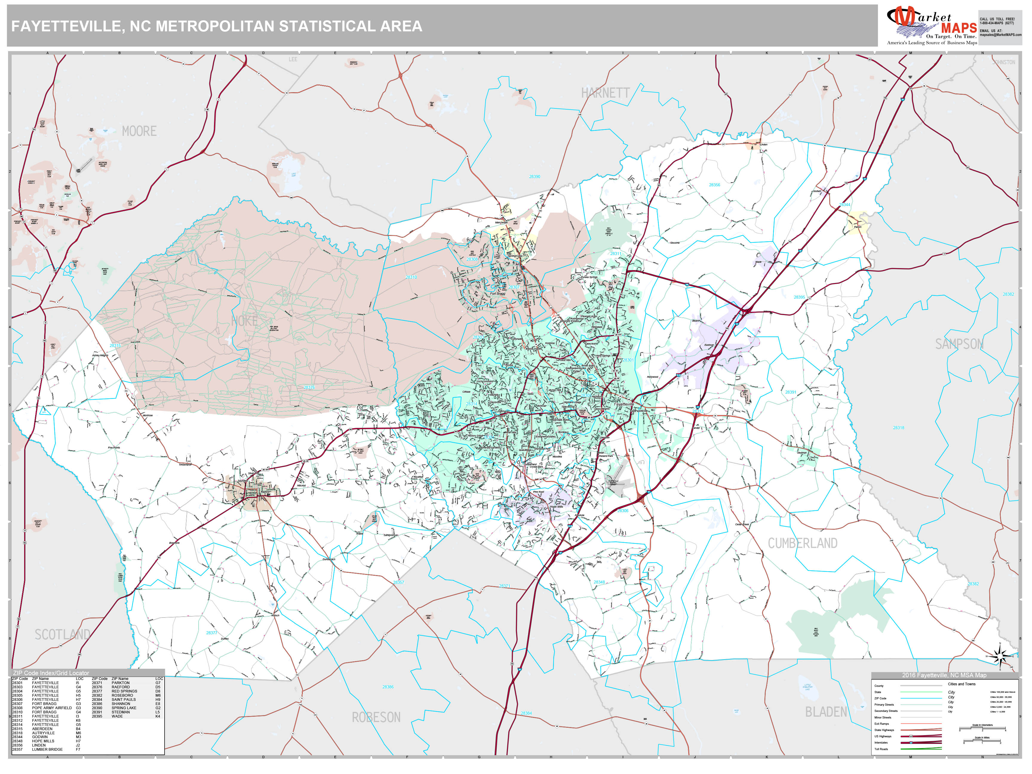 Fayetteville Nc Metro Area Wall Map Premium Style By vrogue.co