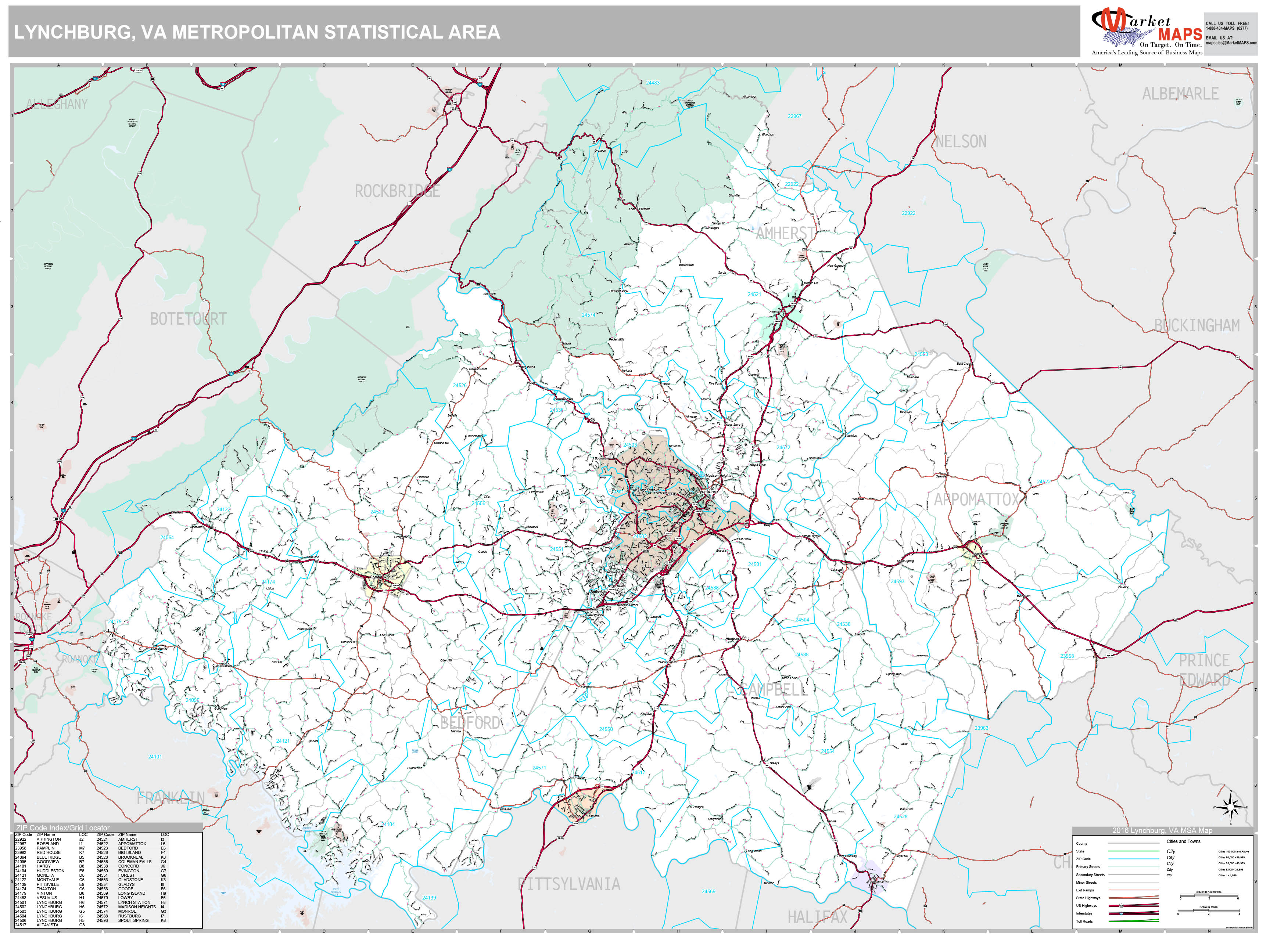 Lynchburg Va Zip Code Map - Map