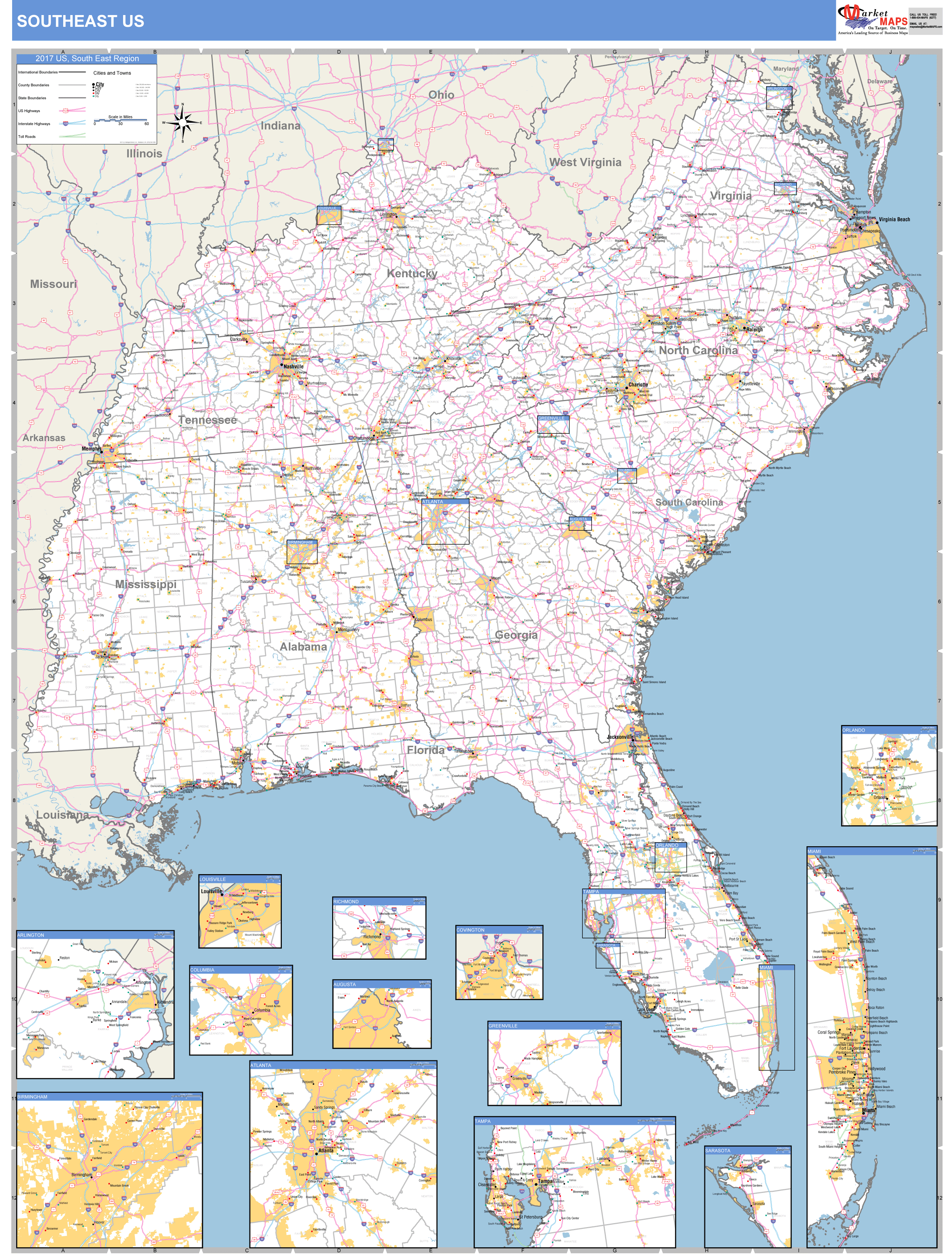 southeastern-states-map