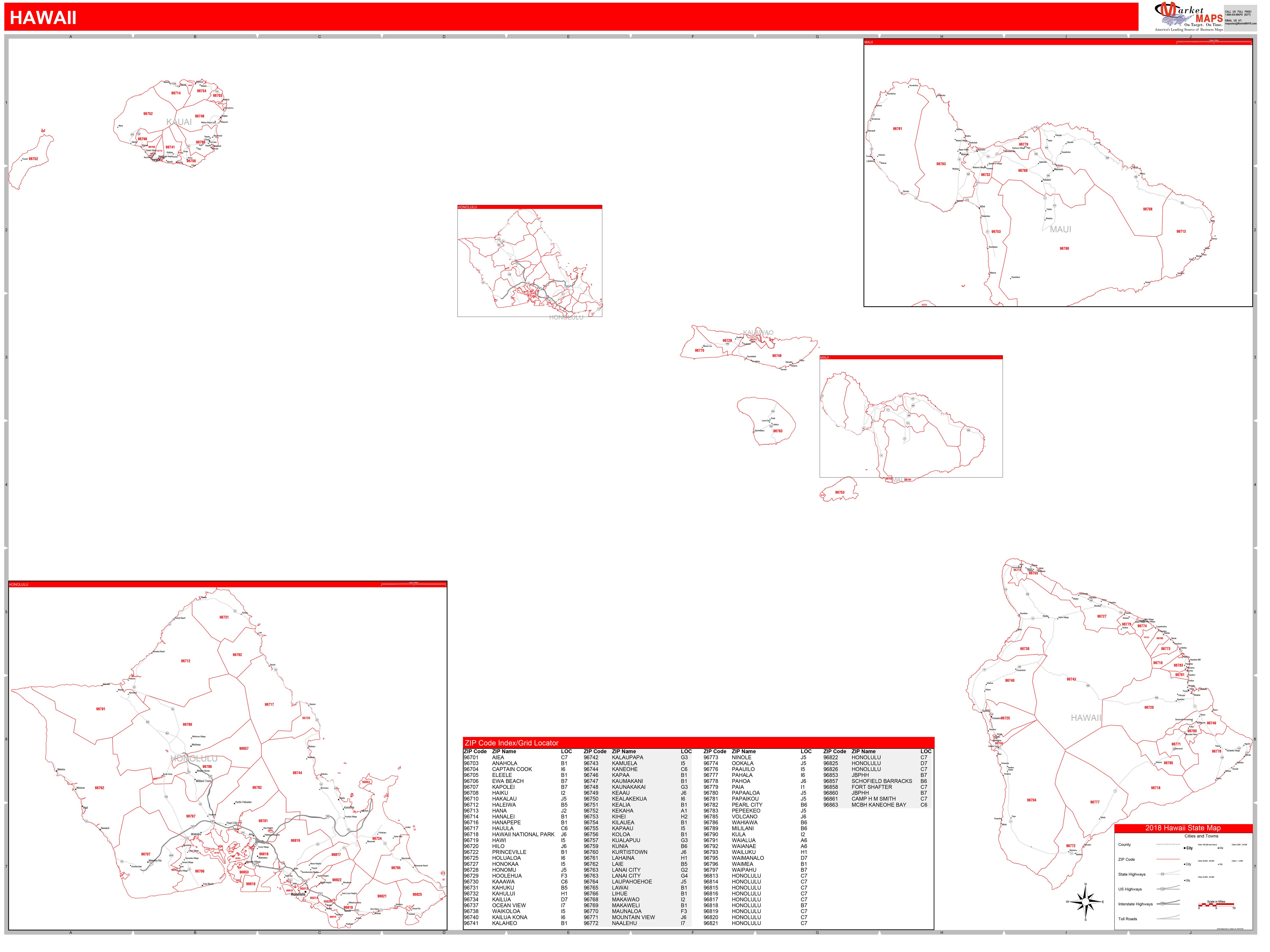 Zip Code Map Maui Hawaii   Hawaii 