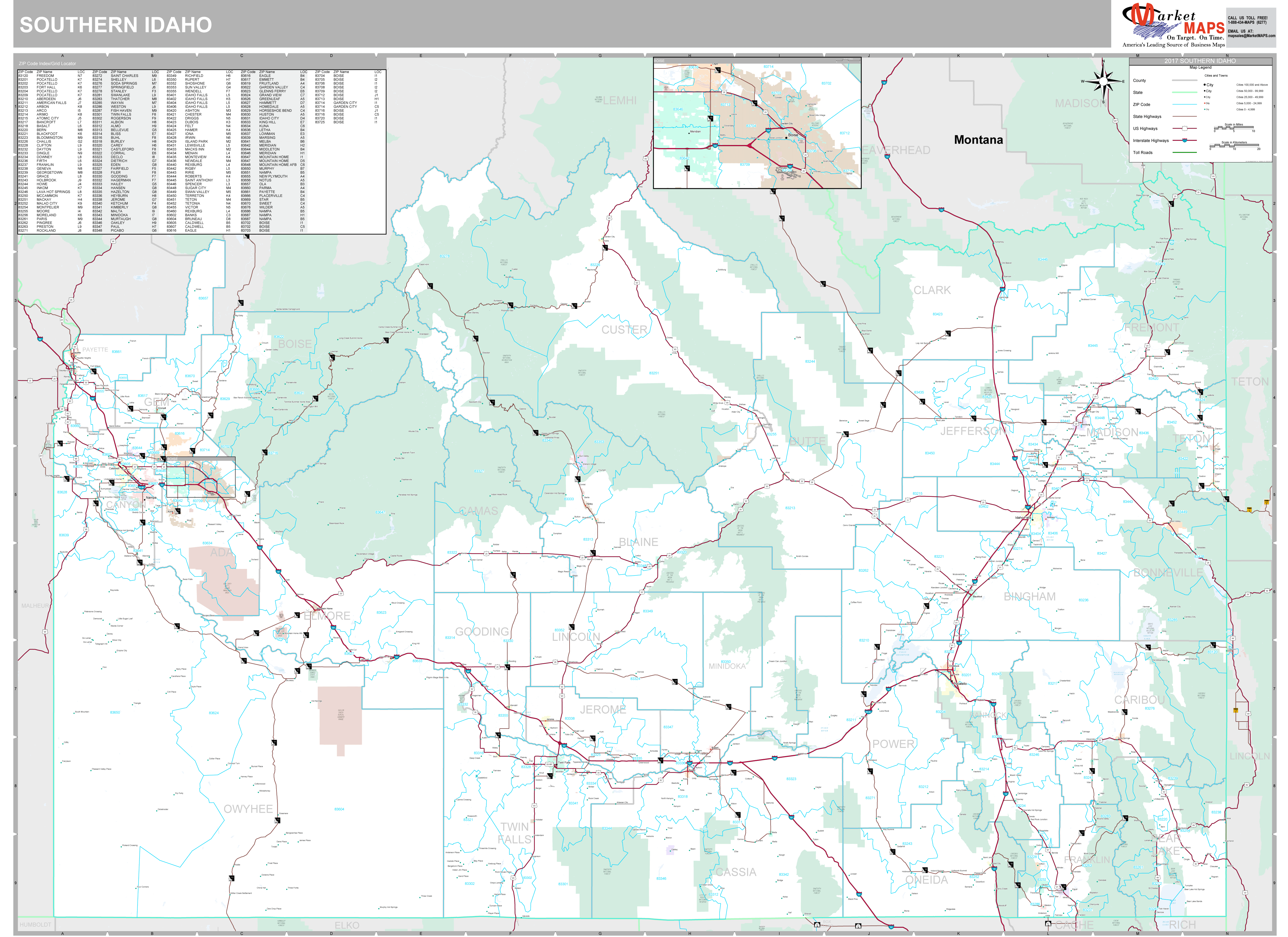 Indiana Southern Wall Map Premium Style By Marketmaps