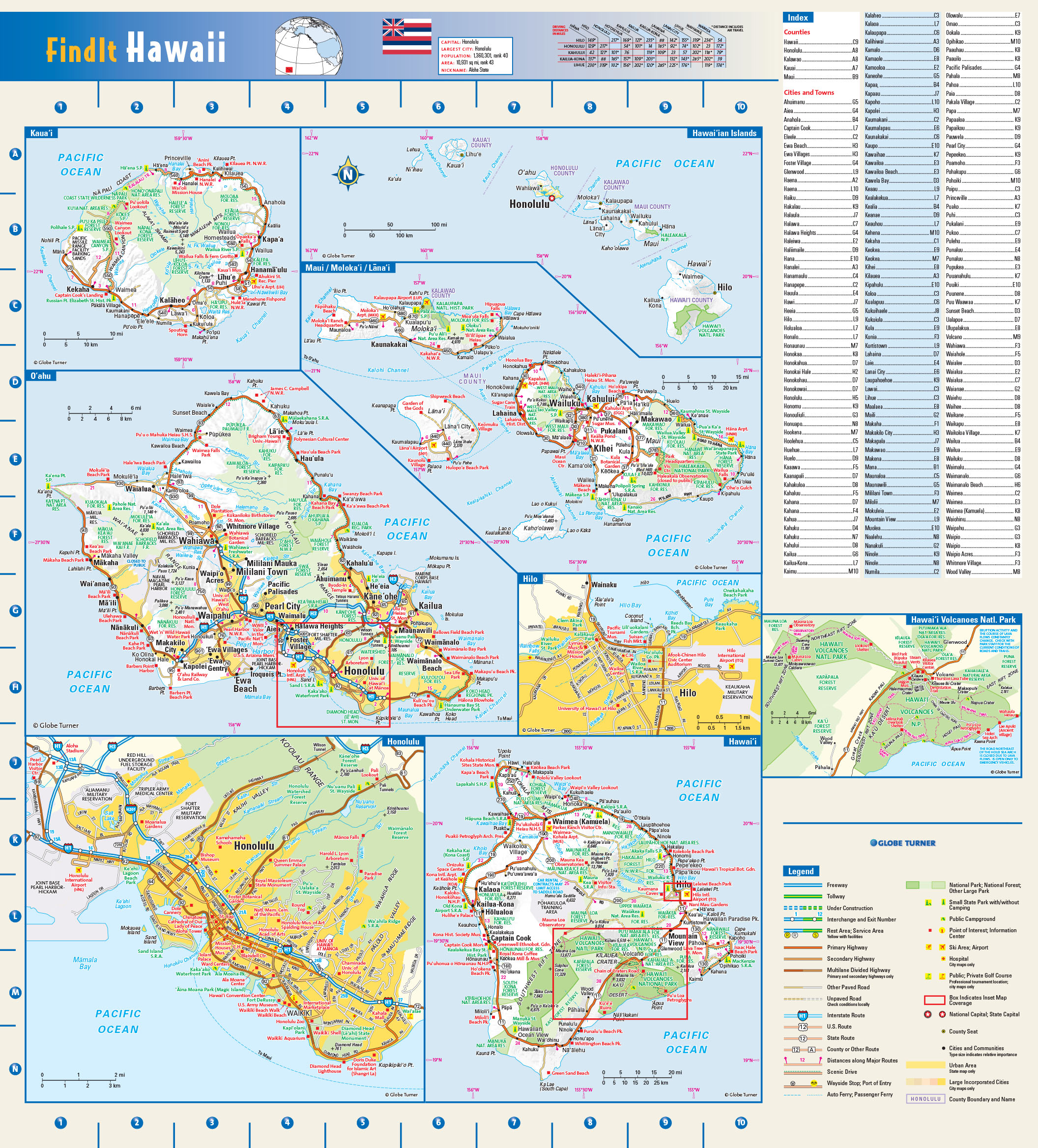 Hawaii Wall Map by GeoNova - MapSales