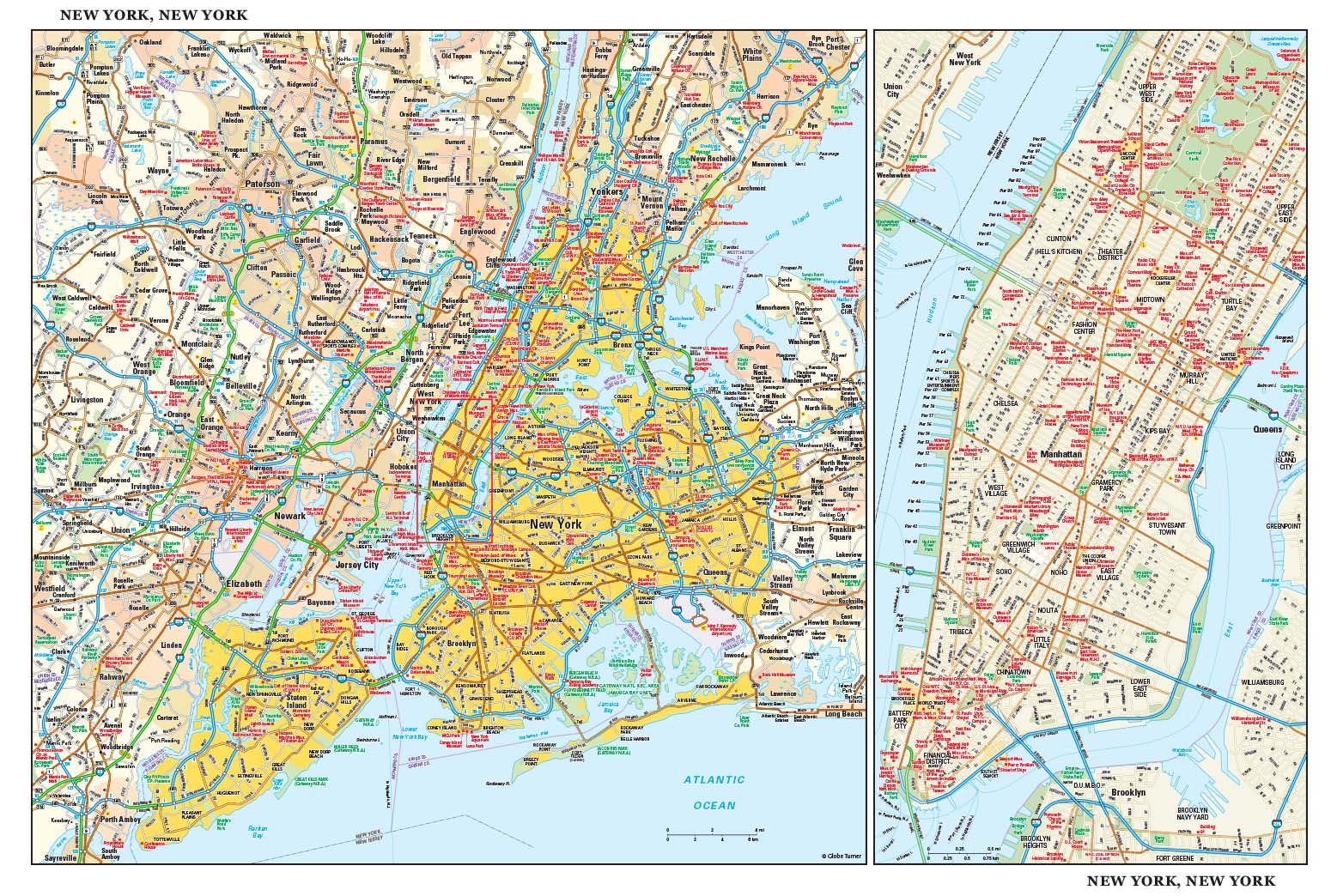 New York Wall Map by GeoNova - MapSales