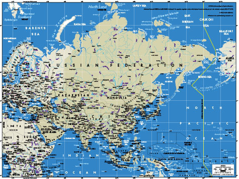 Asia Simplified Wall Map By Graphiogre - Mapsales