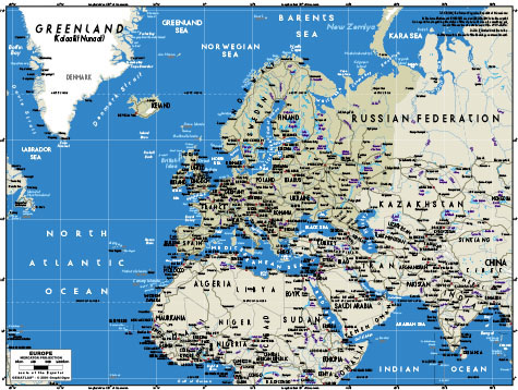 Europe Simplified Wall Map by GraphiOgre - MapSales