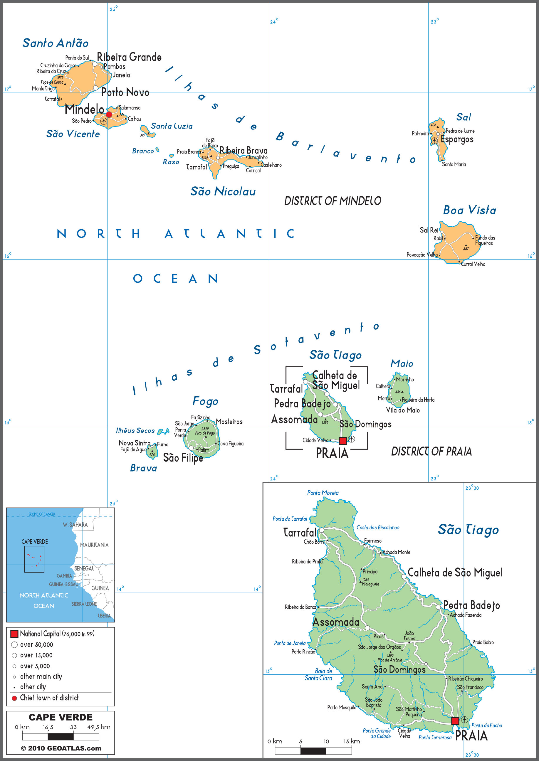 Cape Verde Political Wall Map by GraphiOgre - MapSales.com