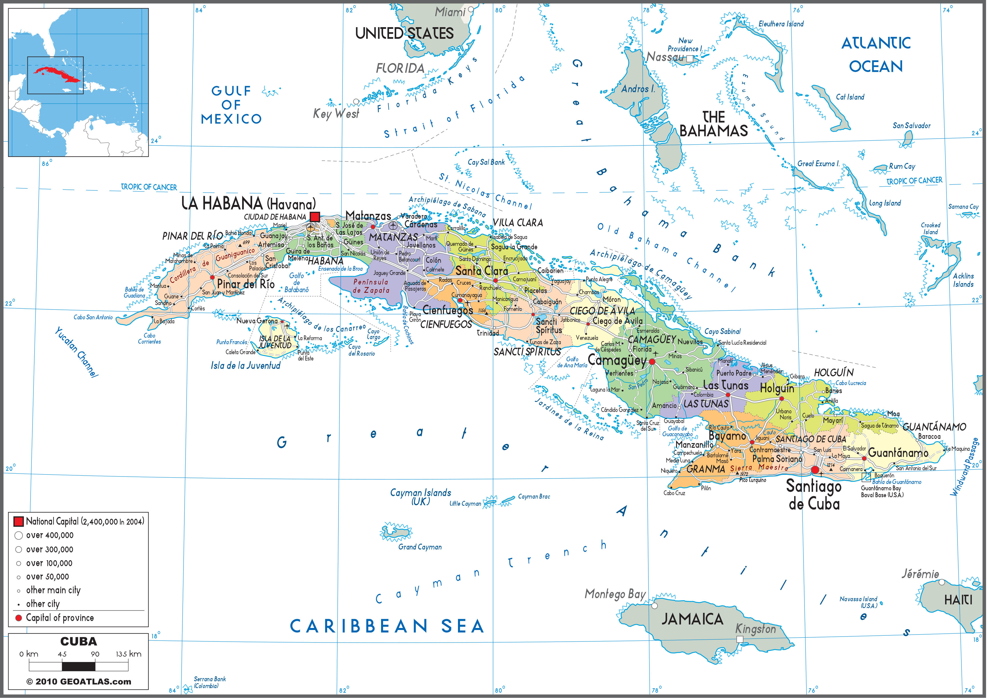 Cuba Political Wall Map by GraphiOgre - MapSales