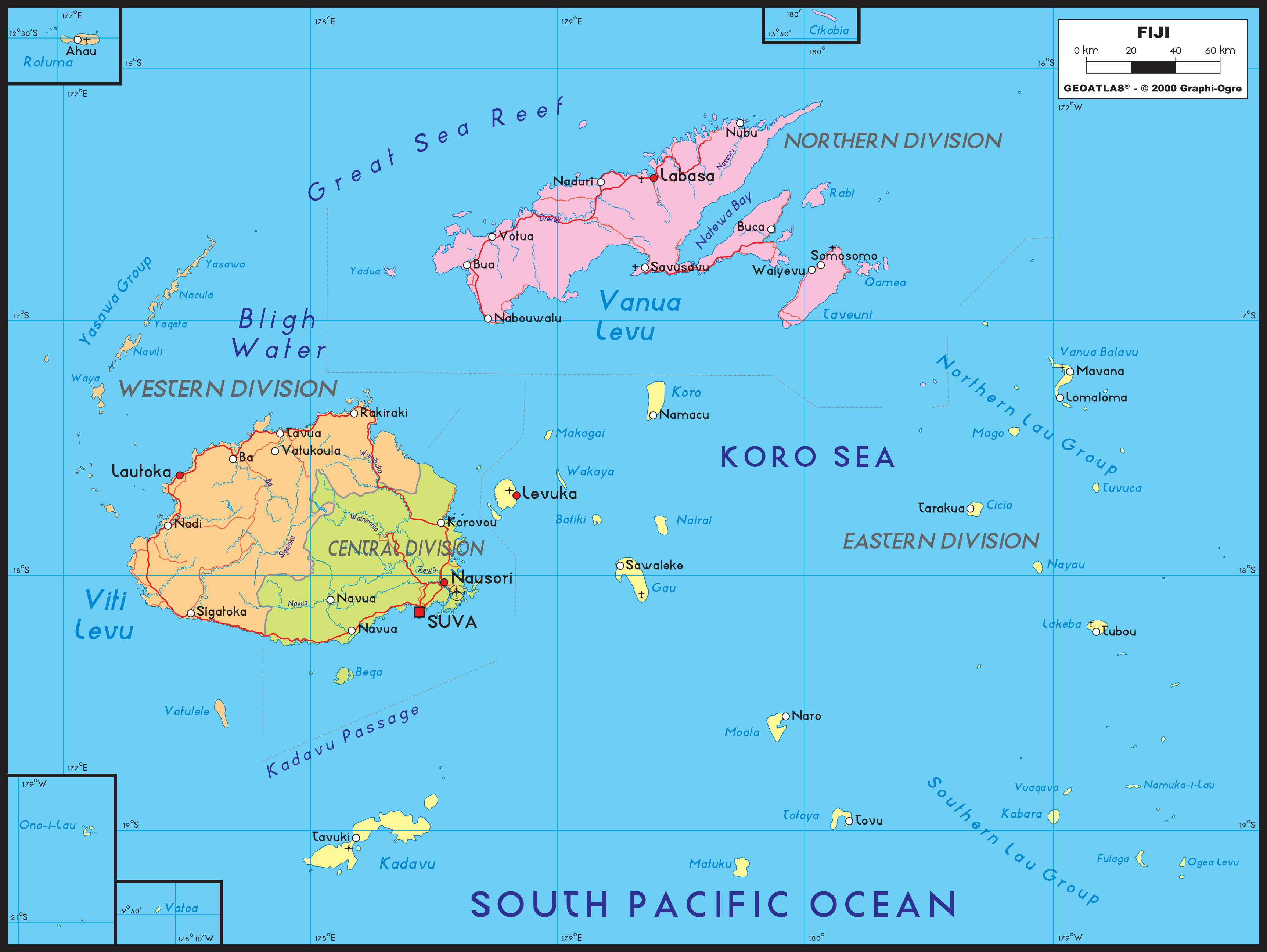 Fiji Area Map