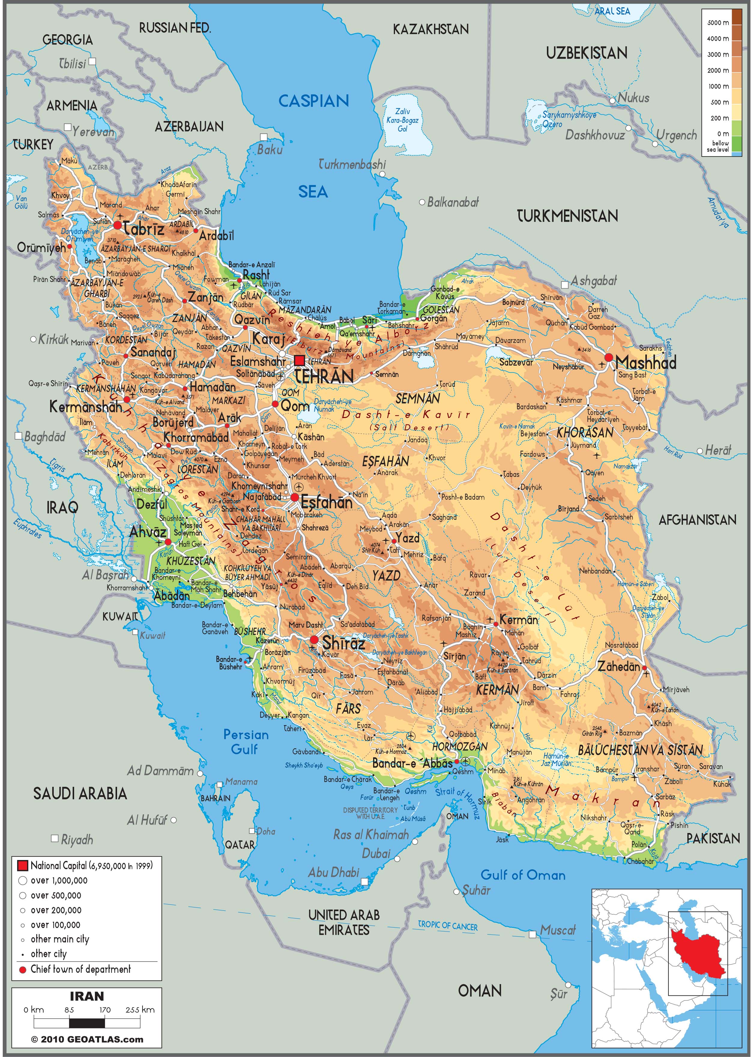 Iran Physical Wall Map By GraphiOgre MapSales   IRANphy 