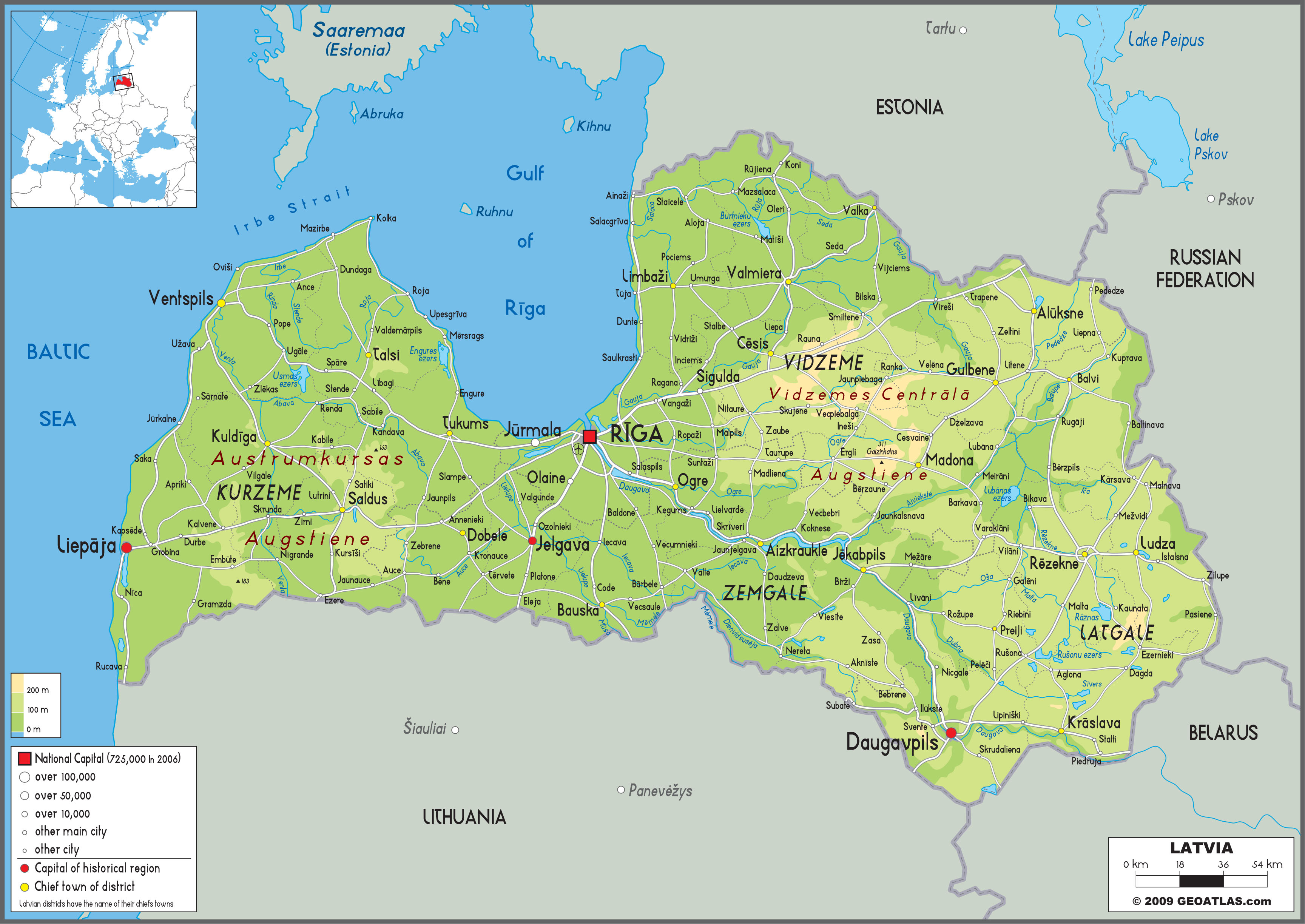 где находится латвия на карте мира