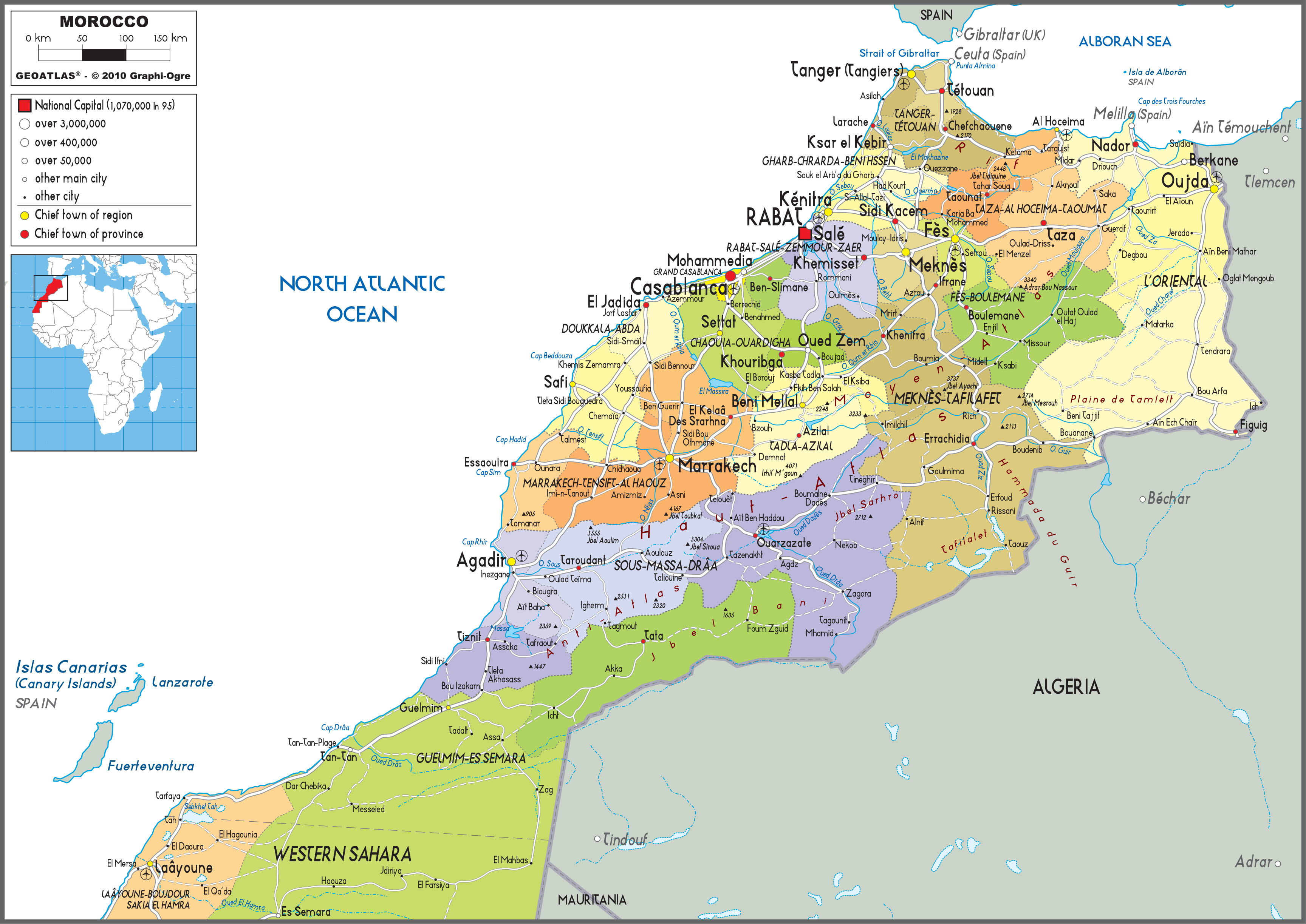 Morocco Political Wall Map By Graphiogre Mapsales - vrogue.co