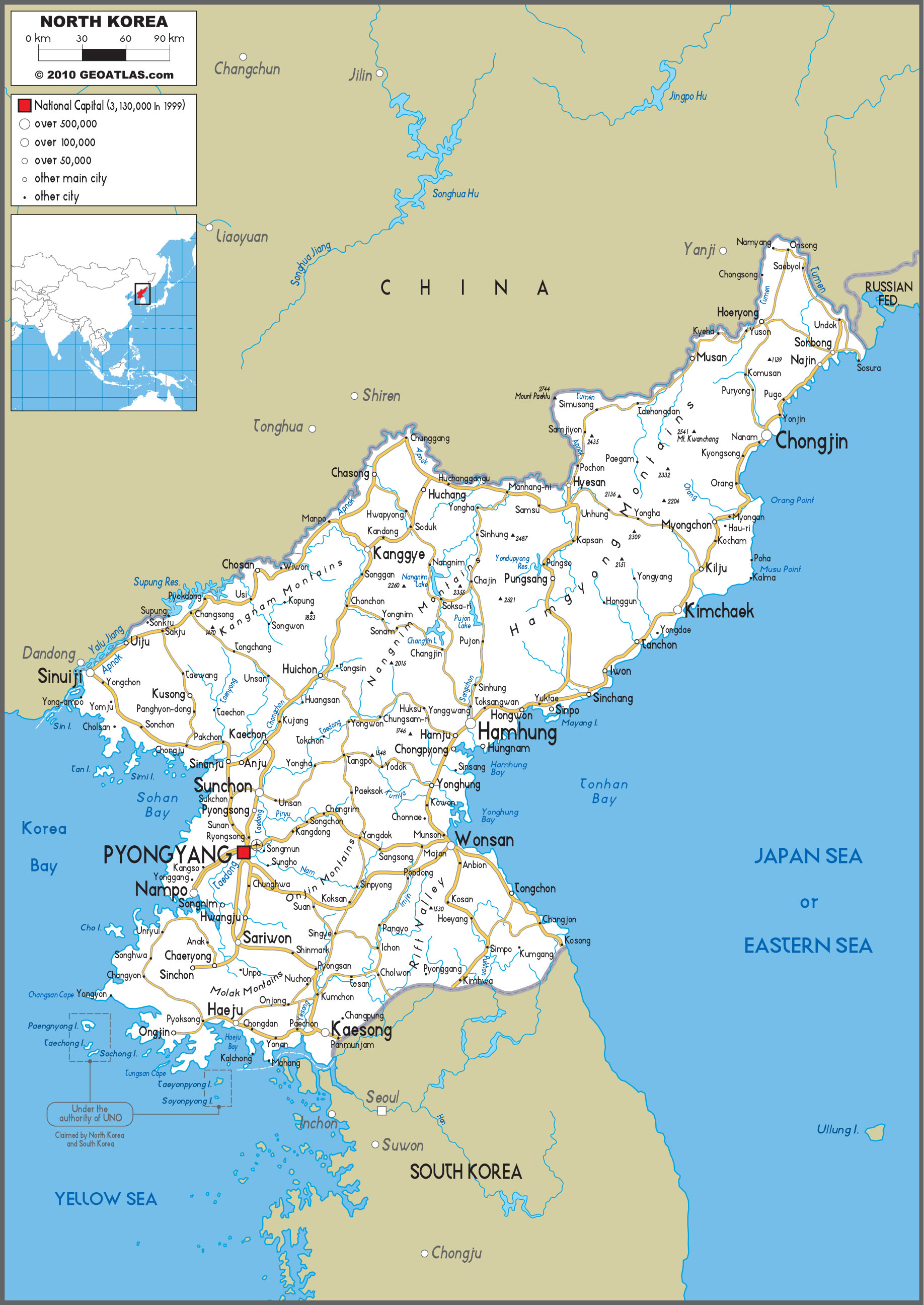 North Korea Road Wall Map by GraphiOgre - MapSales