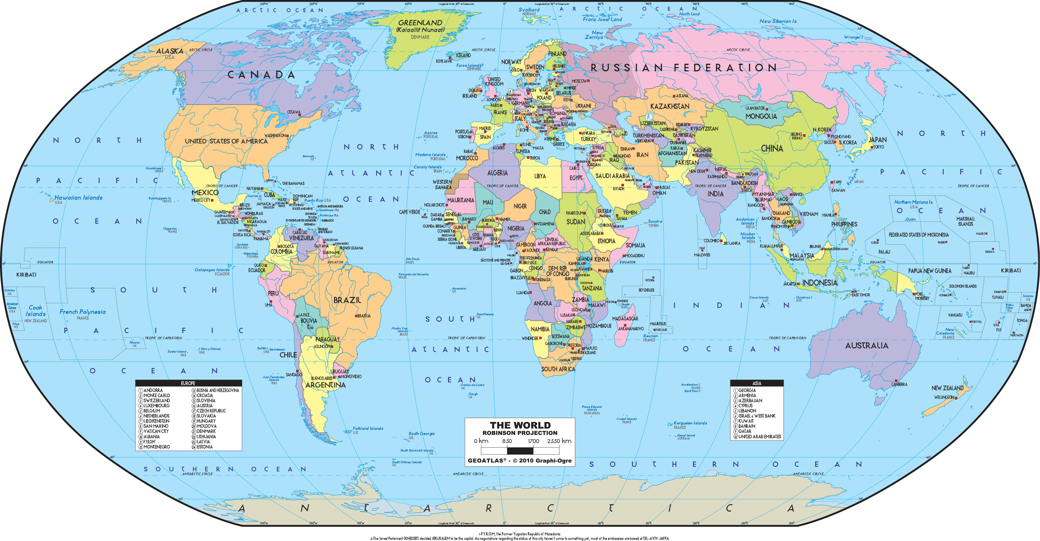 World Political Wall Map - Robinson Projection by GraphiOgre - MapSales
