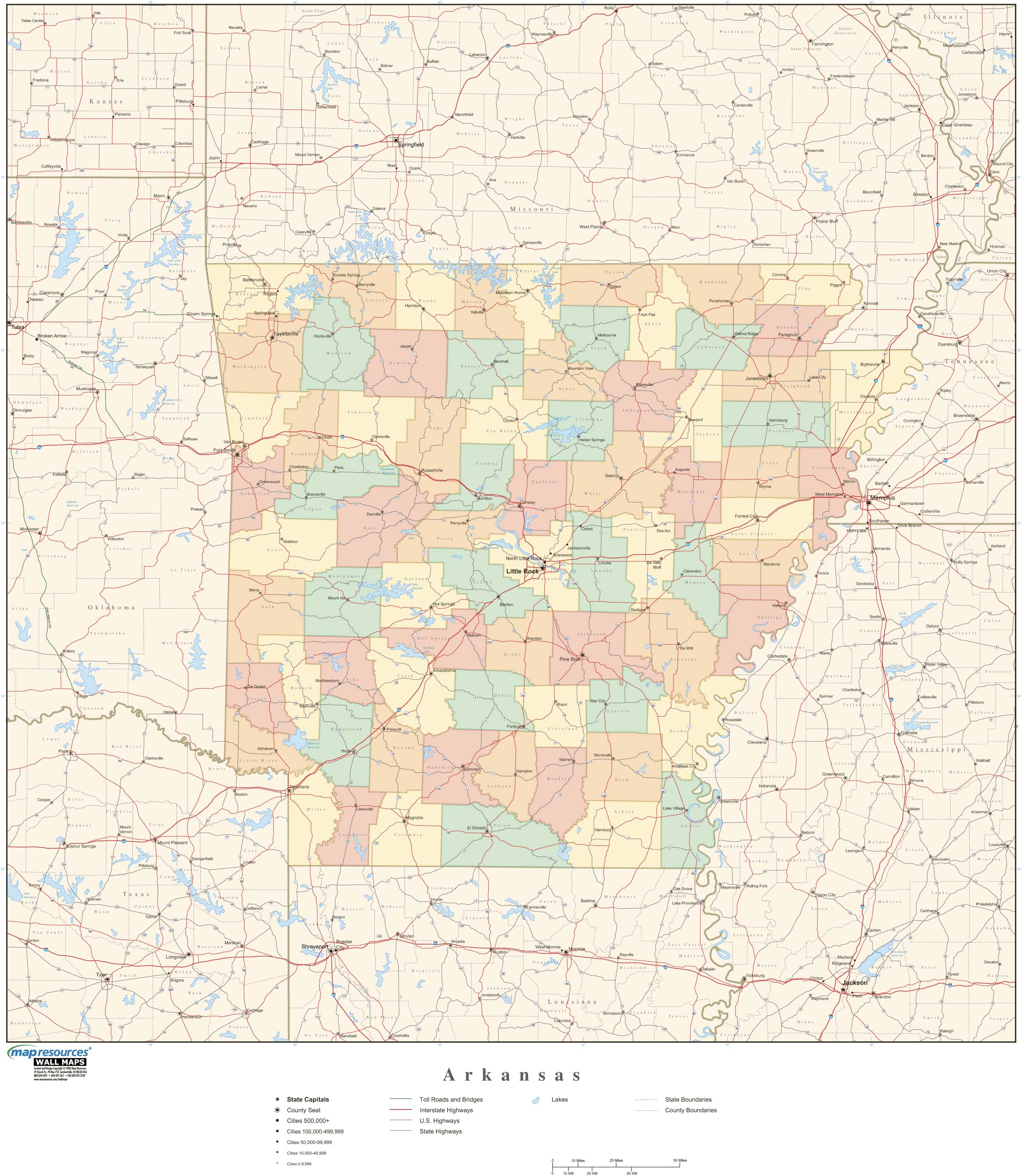 Printable County Map Of Arkansas 3494
