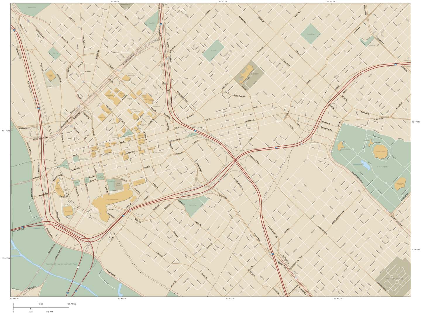 Tourist Map Of Downtown Dallas