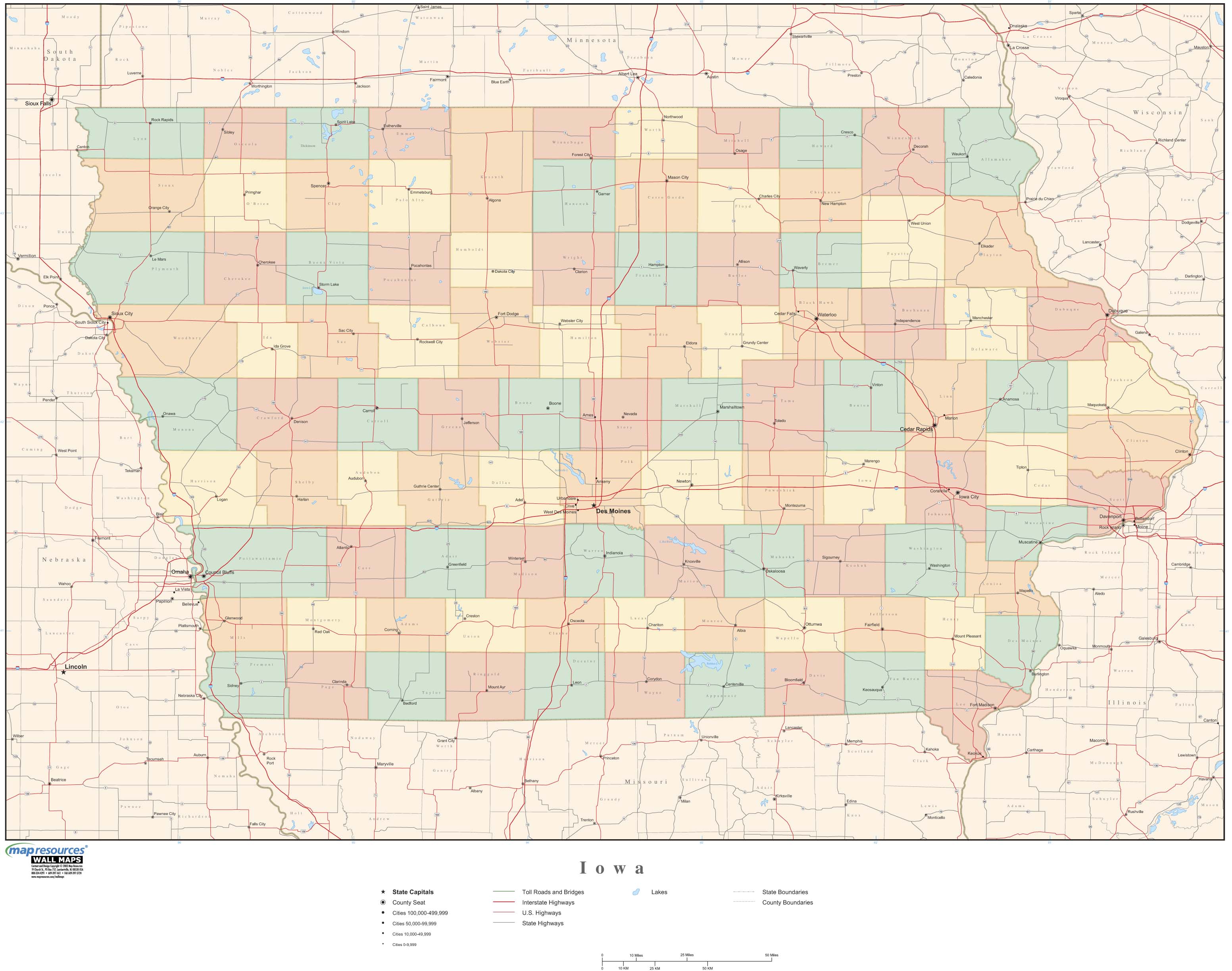 Iowa Map Of Counties With Names United States Map 2060