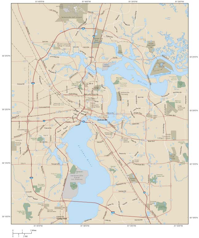 Jacksonville Metro Map