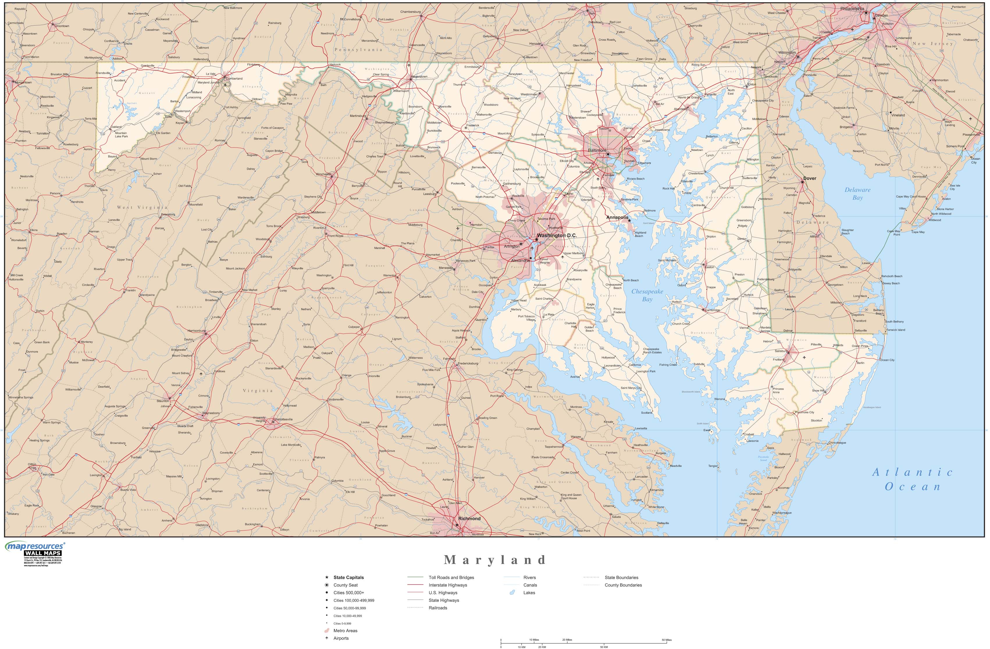 Maryland County Map With Roads | My XXX Hot Girl