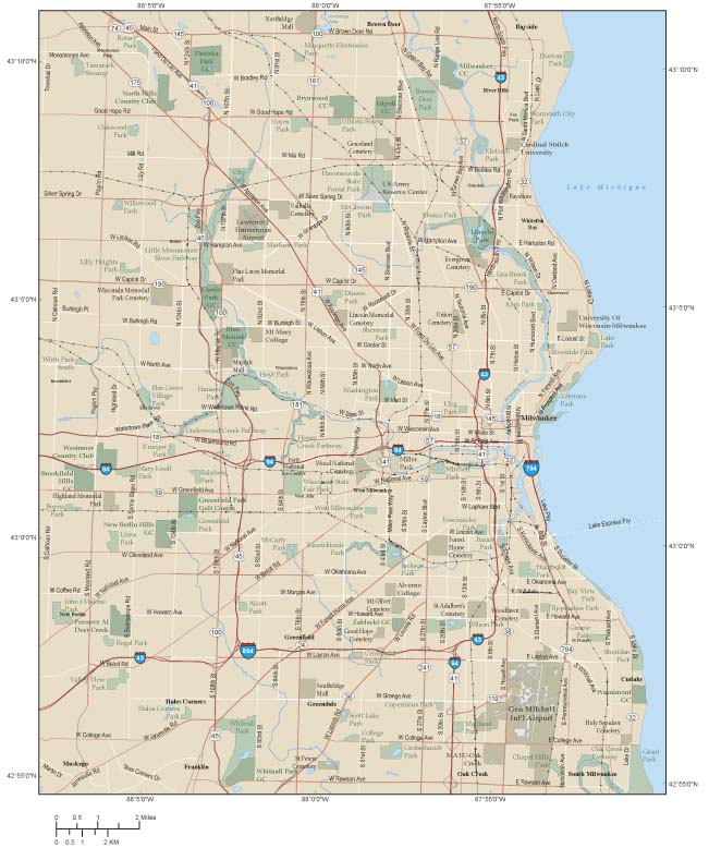 Milwaukee Metro Area Wall Map by Map Resources - MapSales