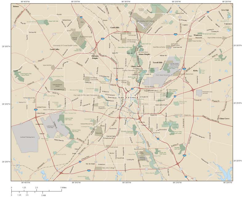 San Antonio Metro Area Wall Map by Map Resources - MapSales