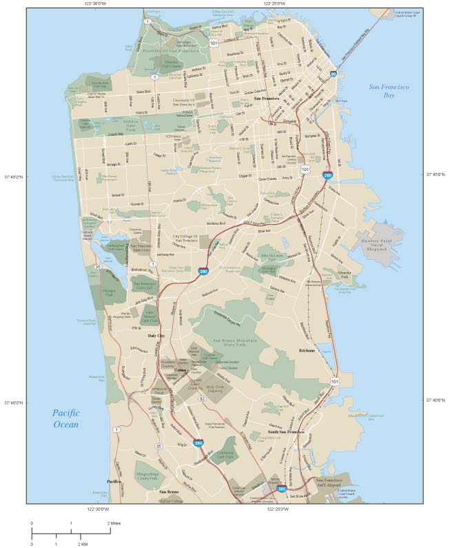 San Francisco Metro Area Wall Map by Map Resources - MapSales