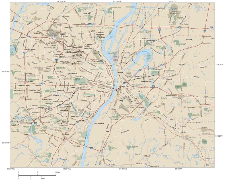 St Louis Metro Area Wall Map by Map Resources - MapSales