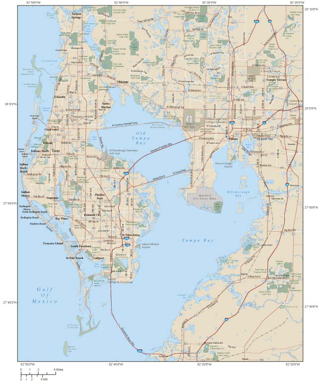 Tampa Metro Wall Map by Map Resources - MapSales