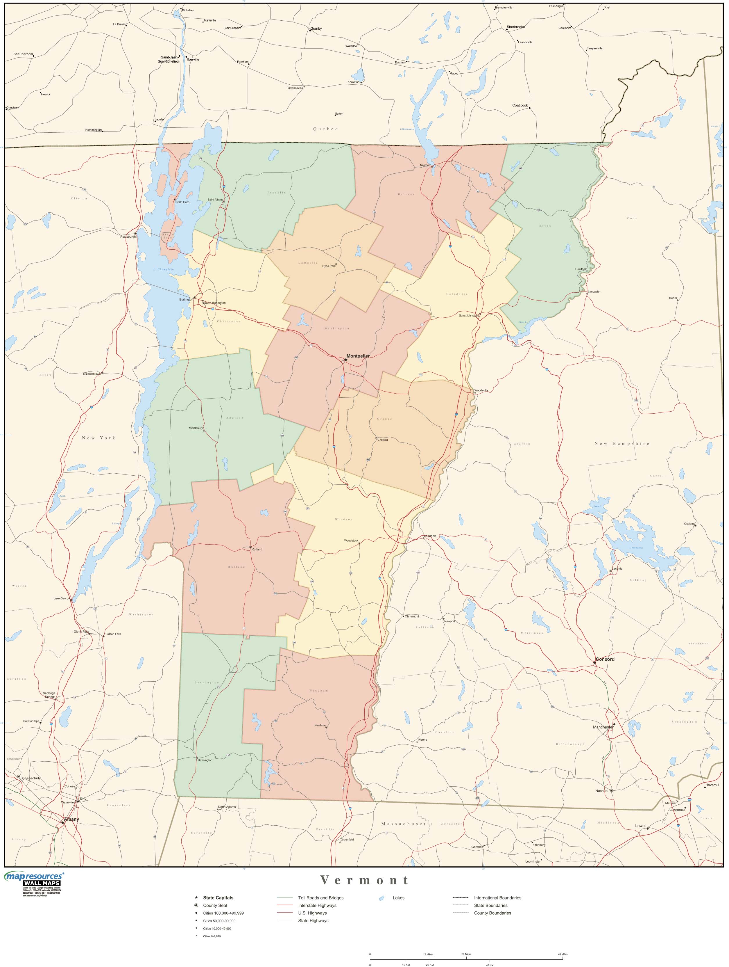 Vermont Political Map