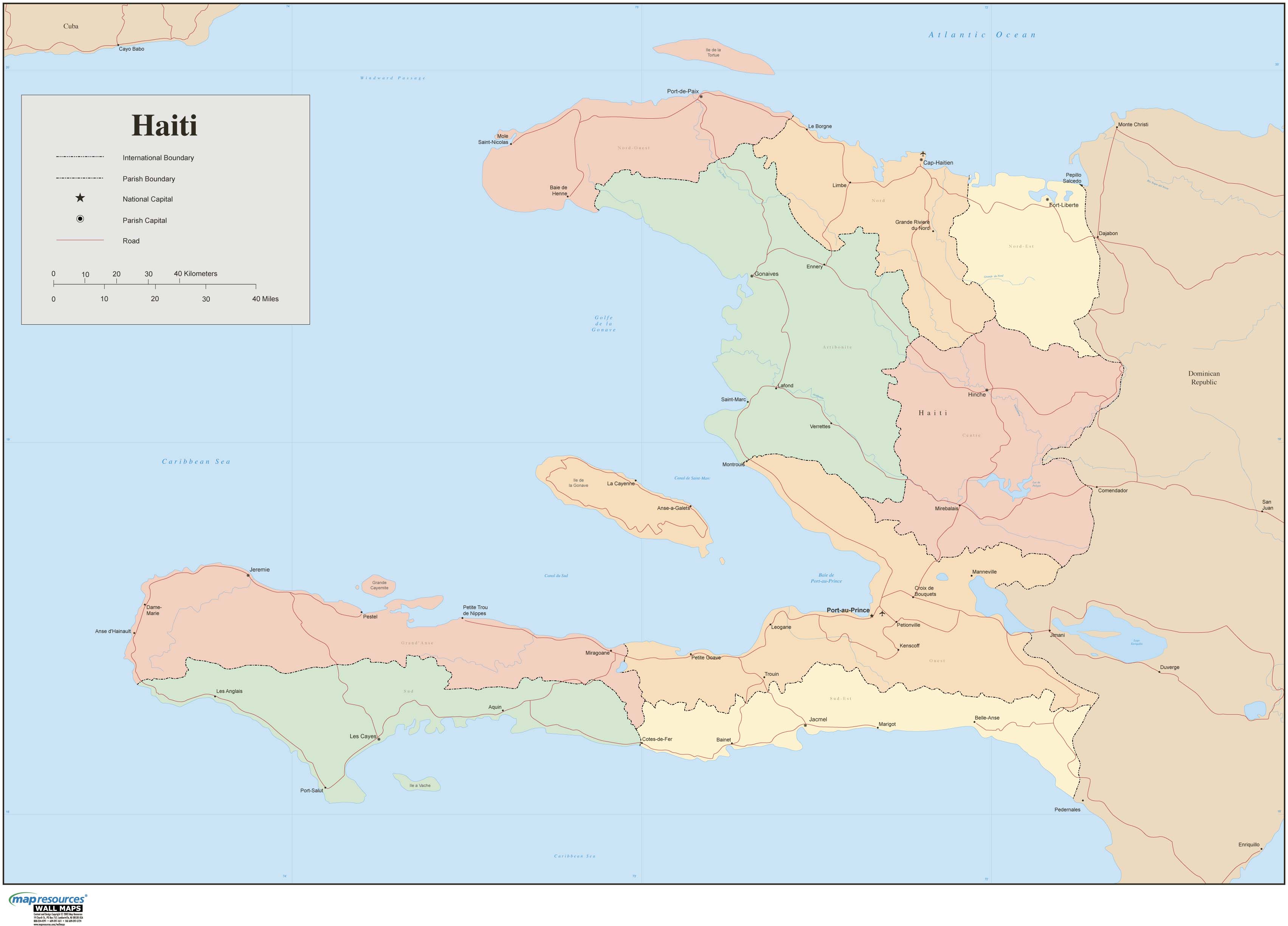 Haiti Cities Map 5566