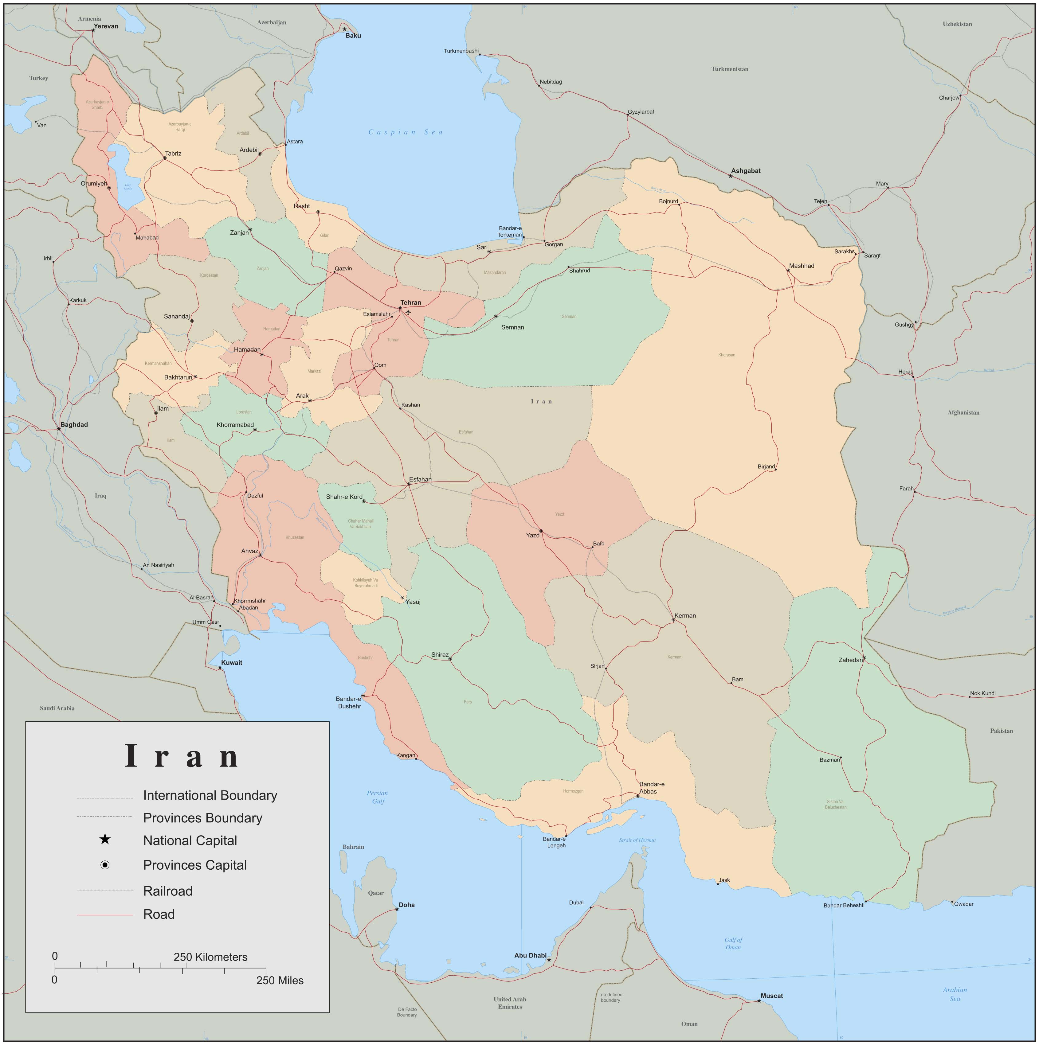 Iran Wall Map by Map Resources - MapSales