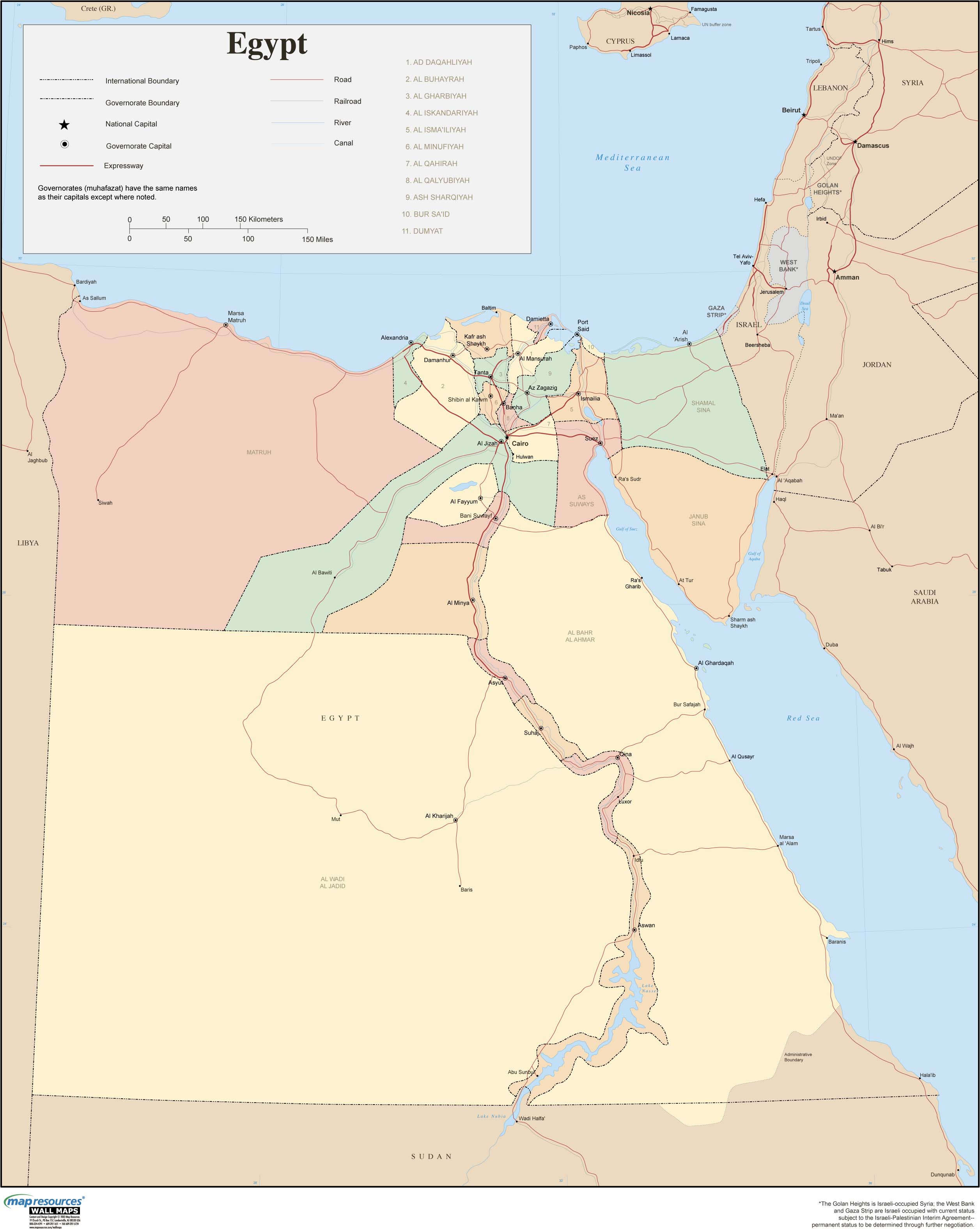 Map Of Egypt Detailed Map Of Egypt With All Regions And Main Cities