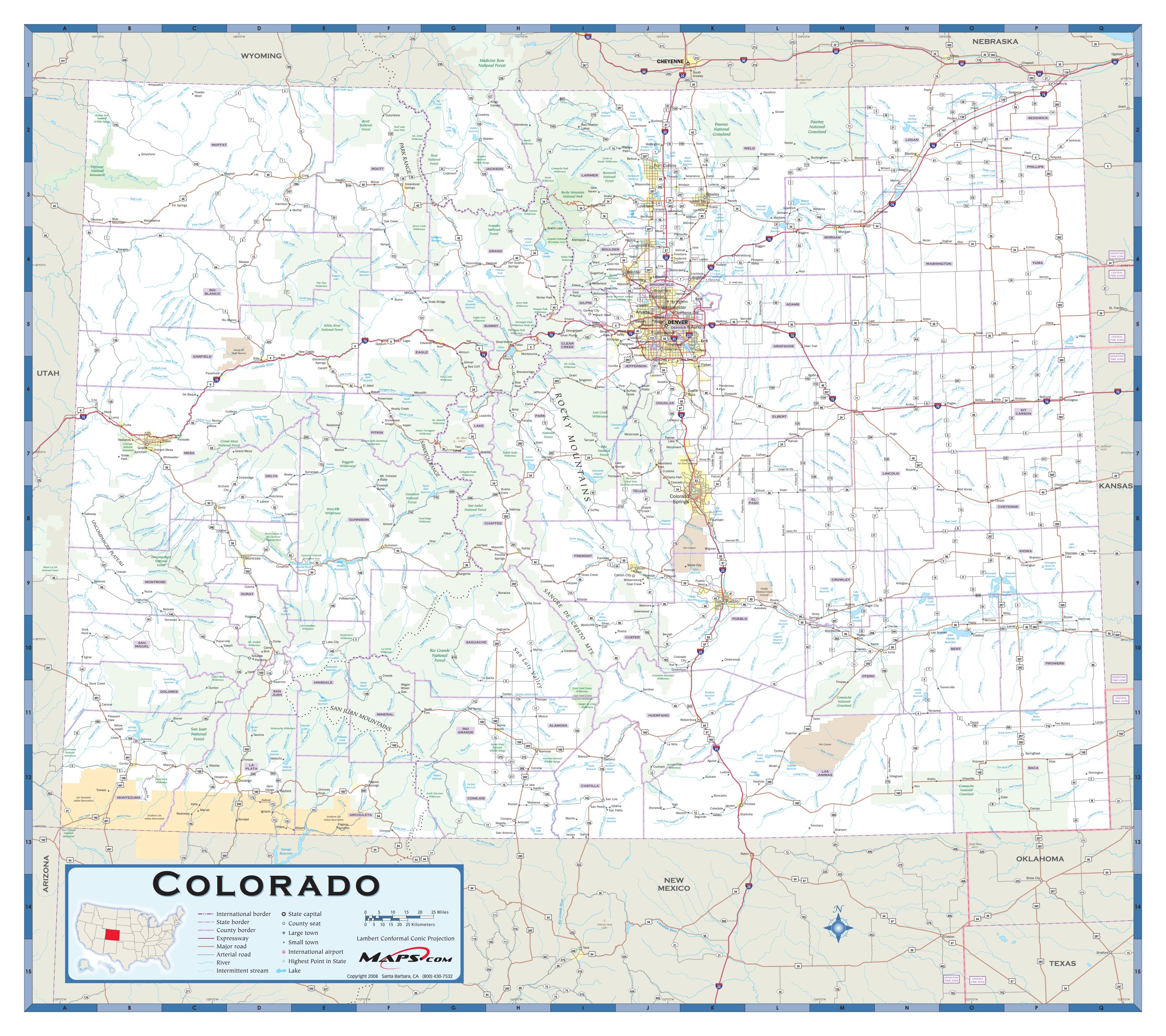 Colorado County Map With Highways | Images and Photos finder