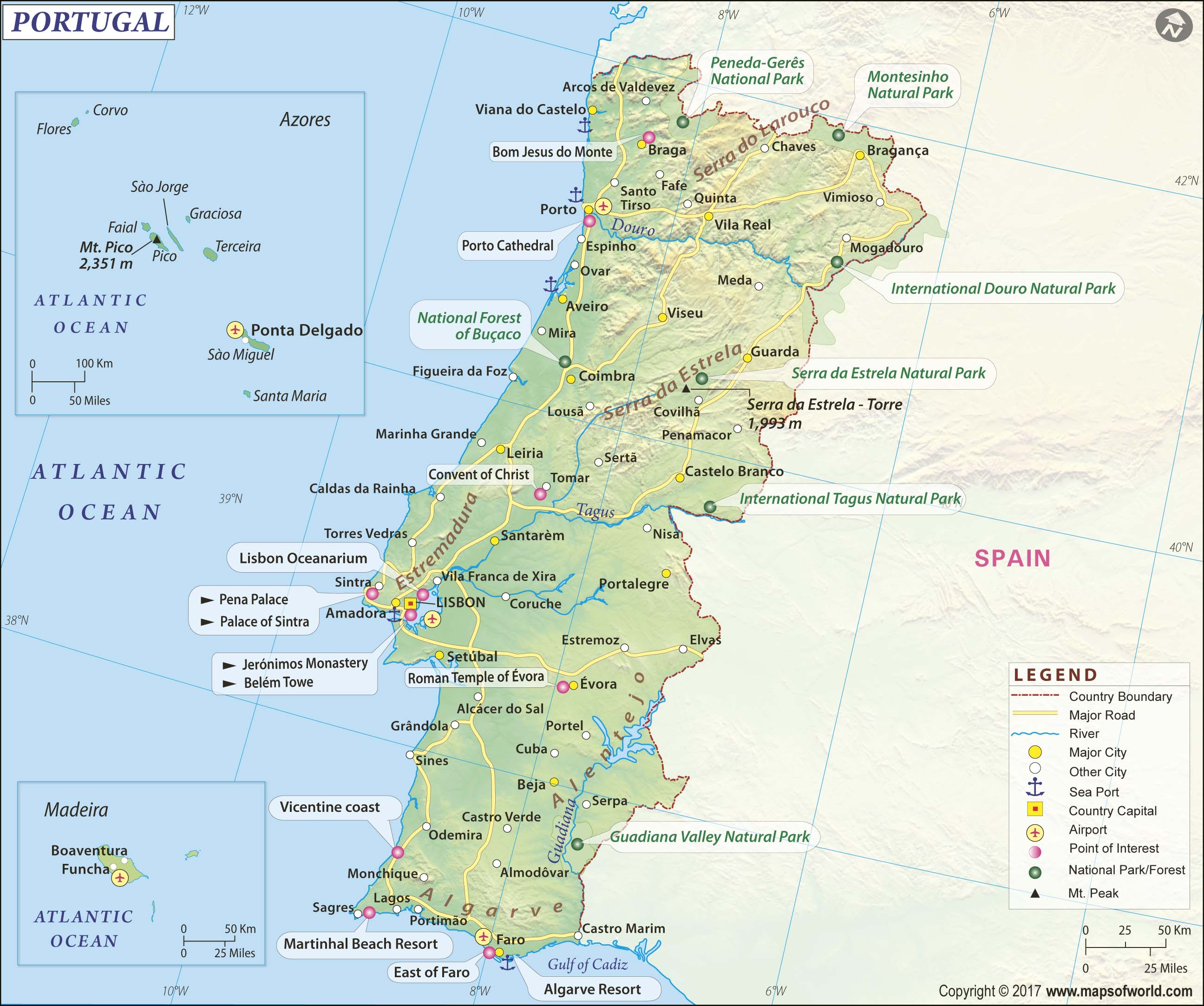 Portugal Wall Map by Maps of World - MapSales