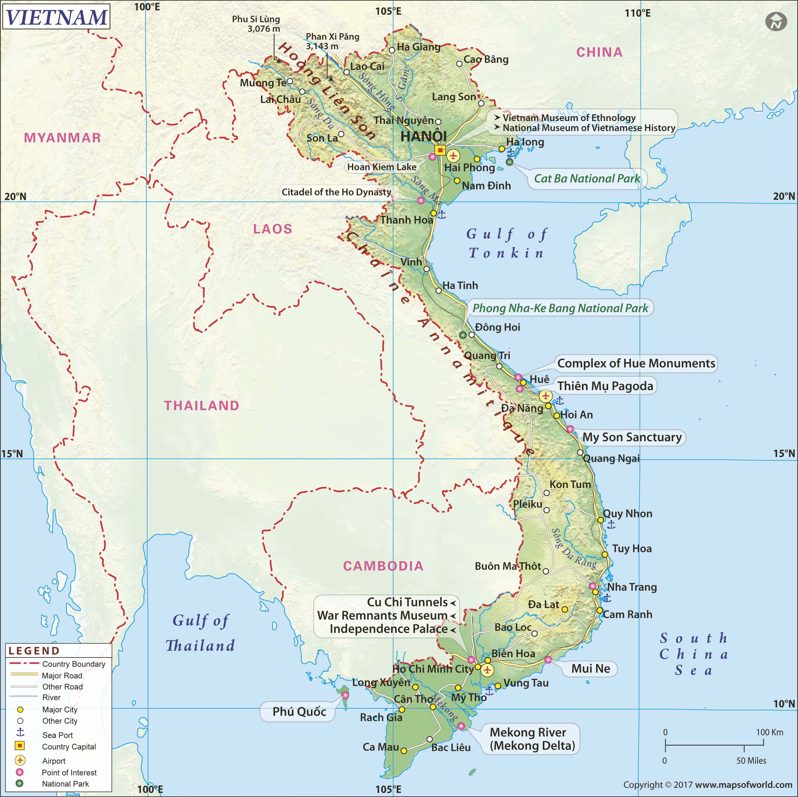 Vietnam Wall Map by Maps of World - MapSales