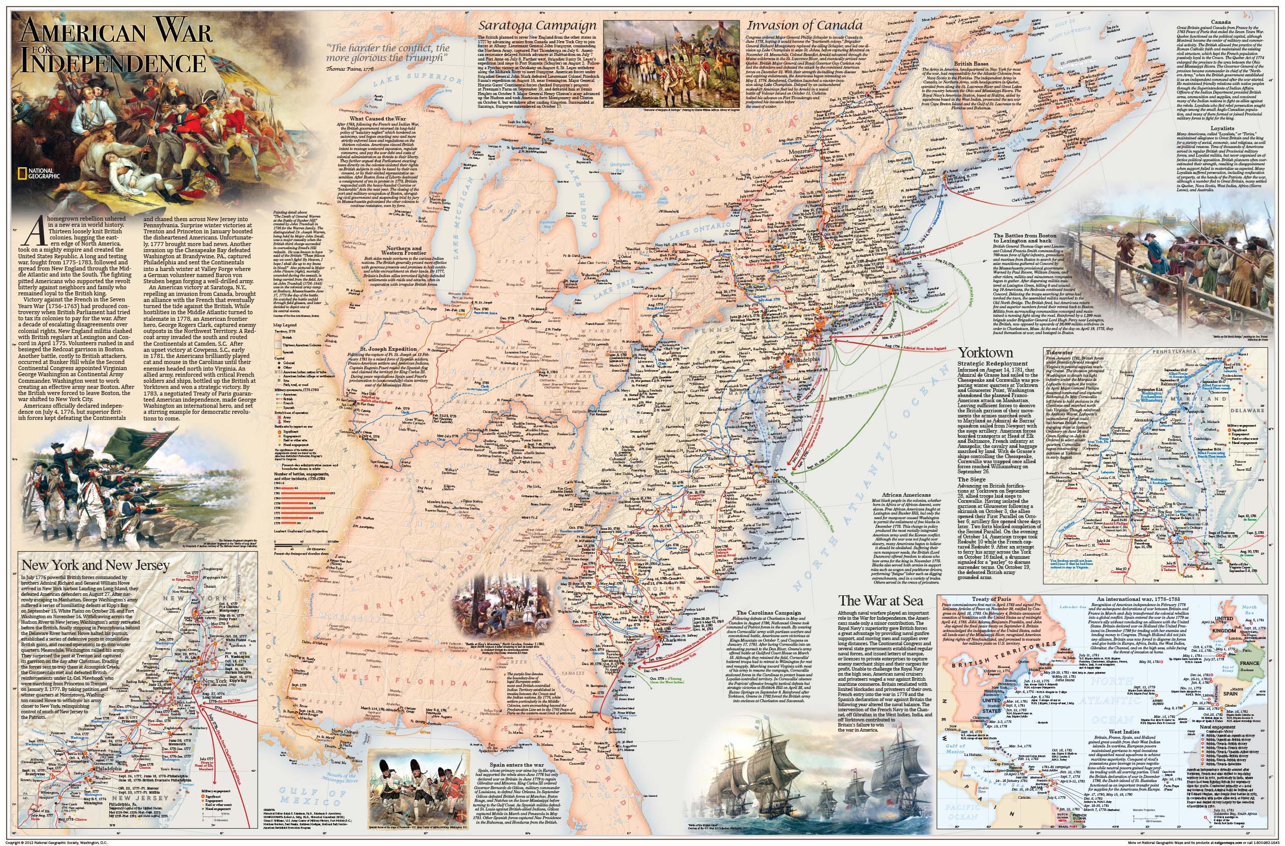 Revolutionary War Map Printable