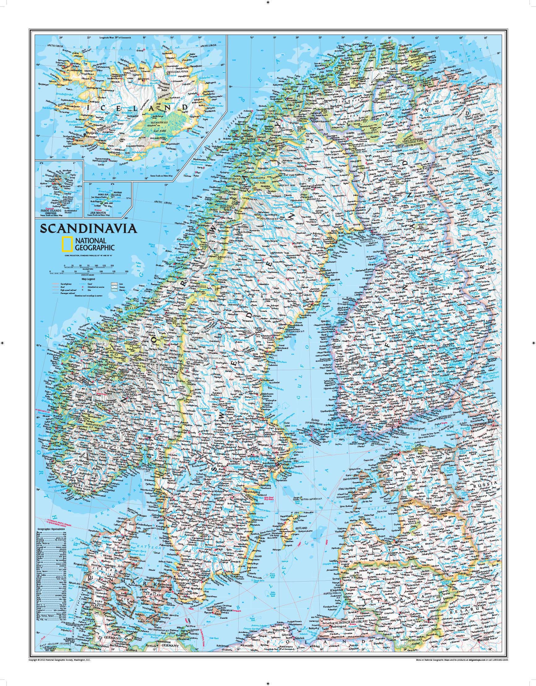 Scandinavia Wall Map By National Geographic MapSales   Scandinavia 