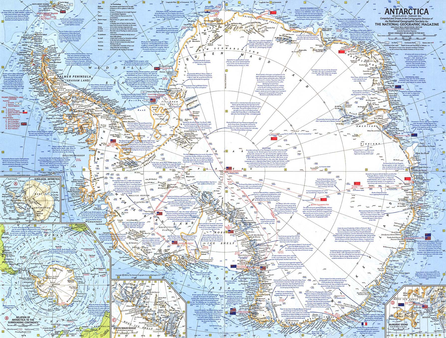 Antarctica Map Wallpaper