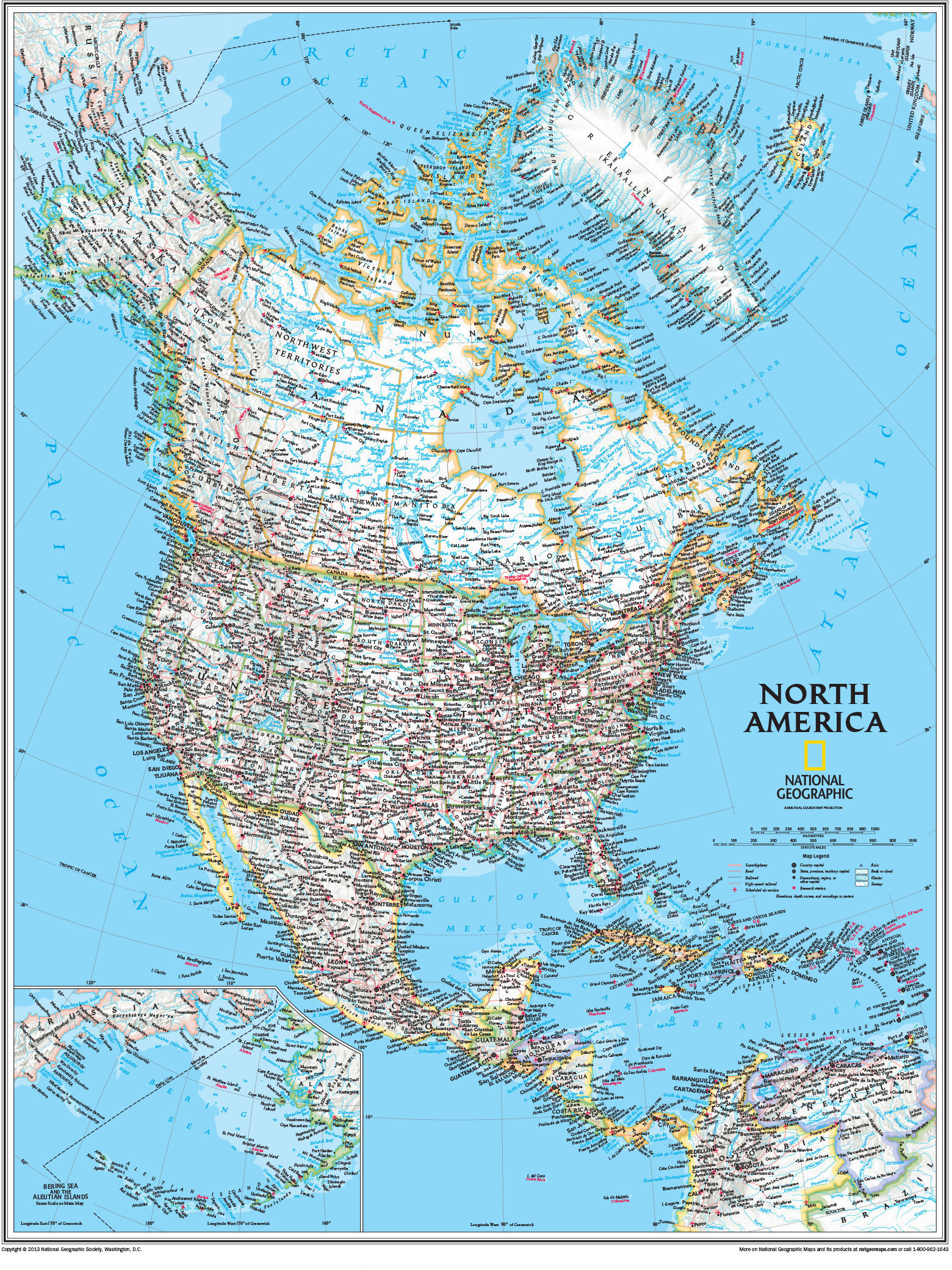 North America Wall Map By National Geographic Mapsales