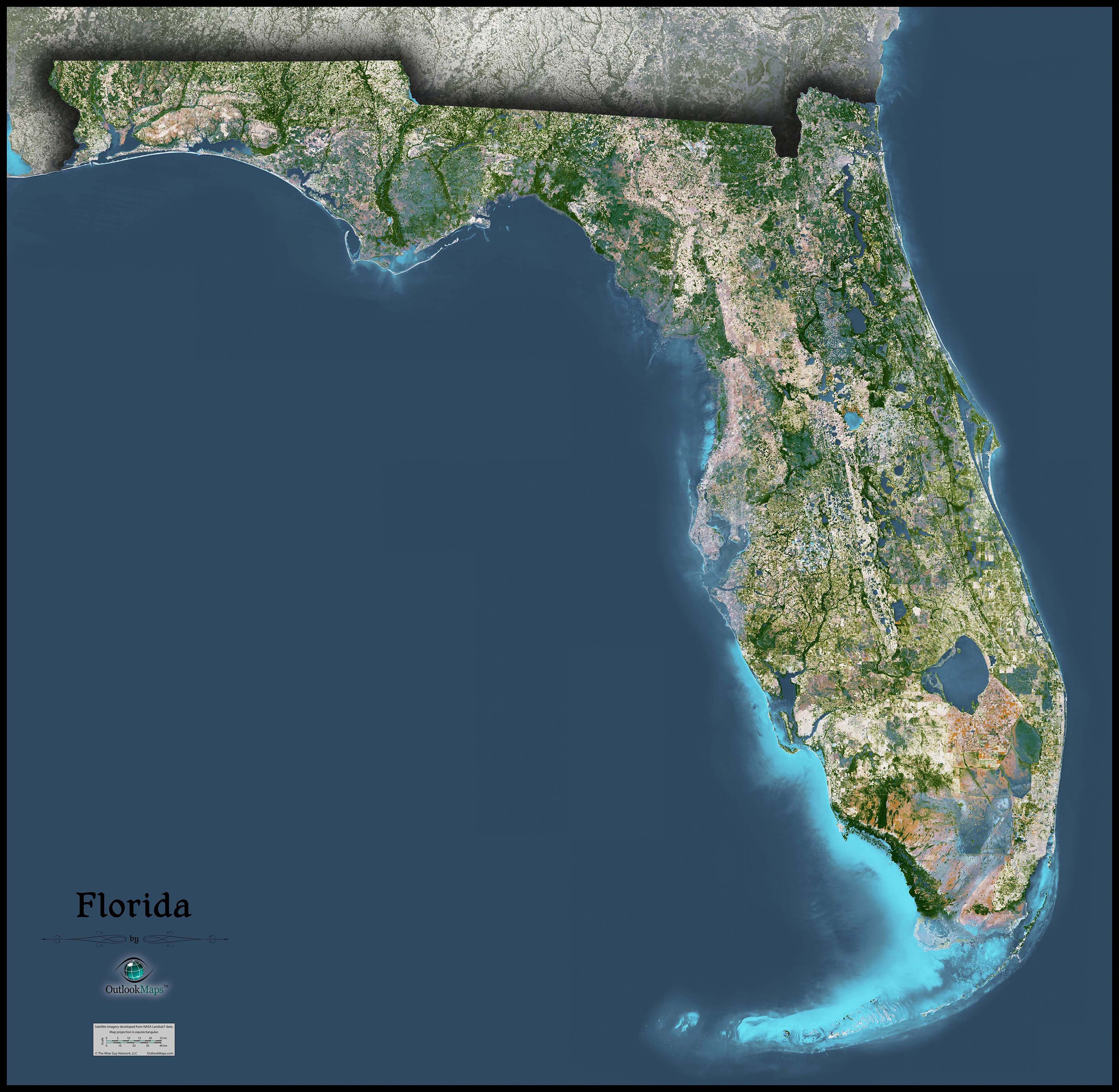 Florida Contemporary Wall Map By Outlook Maps Mapsale - vrogue.co