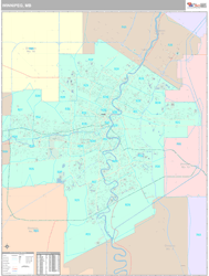 Winnipeg Wall Map Premium Style 2025