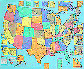 Mounted Continent Wall Maps