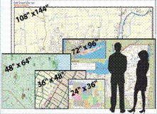 Northeastern US Regional Wall Map Sizes
