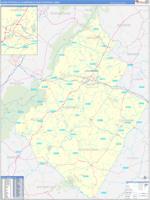 Charlottesville Metro Area Wall Map