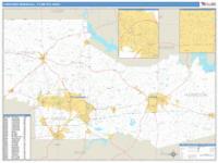 Longview Marshall Metro Area Wall Map Zip Code