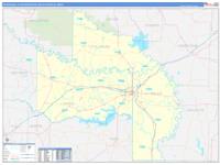 Texarkana Metro Area Wall Map Zip Code