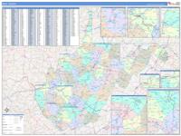 West Virginia Wall Map