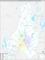 Lewiston Auburn Metro Area Wall Map