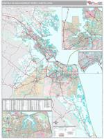 Norfolk Va. Beach Newport News Metro Area Wall Map